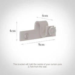 12mm Chapel Centre Bracket In Clay -CURTAINS accessories Sale 6070cl 13
