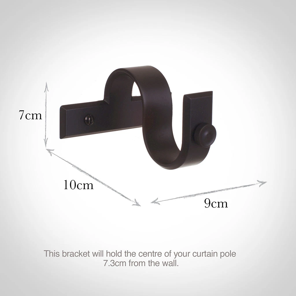 38mm Chapel Centre Bracket In Matt Black 3 38mm Chapel Centre Bracket In Matt Black - Image 3