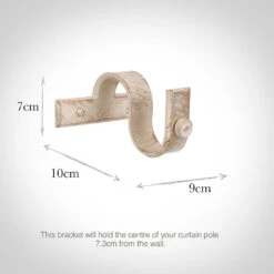 38mm Chapel Centre Bracket In Old Ivory -CURTAINS accessories Sale 6073oi 13