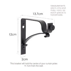 20mm Chapel Extended Bracket In Matt Black 7 20mm Chapel Extended Bracket In Matt Black -CURTAINS accessories Sale 6078MB 13