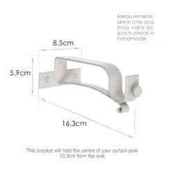 25mm Chapel Extended Centre Bracket In Clay 7 25mm Chapel Extended Centre Bracket In Clay -CURTAINS accessories Sale 6081CL 13