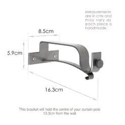25mm Chapel Extended Centre Bracket In Polished 7 25mm Chapel Extended Centre Bracket In Polished -CURTAINS accessories Sale 6081PO 13