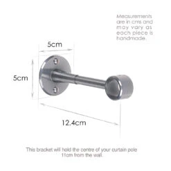 20mm Extended Sleeve Bracket In Mercury -CURTAINS accessories Sale 6082ME 13