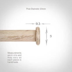 20mm Button Finial In Old Ivory -CURTAINS accessories Sale 620oi 13