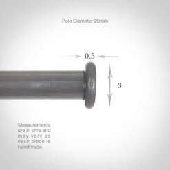 20mm Button Finial In Polished -CURTAINS accessories Sale 620po 13