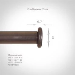 20mm Button Finial In Polished -CURTAINS accessories Sale 620po 3