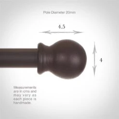 20mm Cannonball Finial In Beeswax