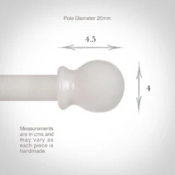 20mm Cannonball Finial In Clay -CURTAINS accessories Sale 621cl 13