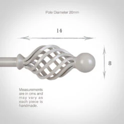 20mm Cage & Ball Finial In Clay -CURTAINS accessories Sale 622cl 13