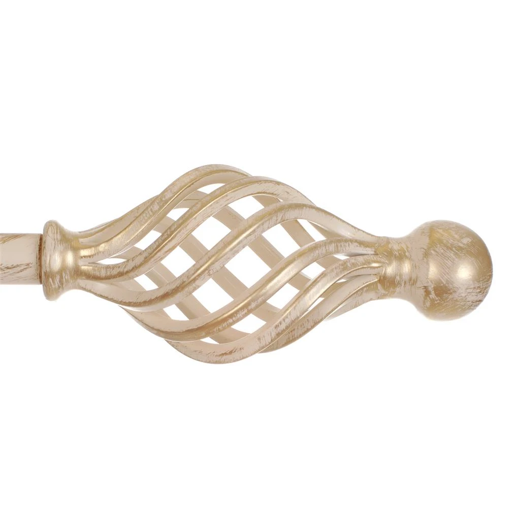 20mm Cage & Ball Finial In Old Ivory 1 20mm Cage & Ball Finial In Old Ivory