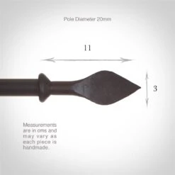 20mm Spear Finial In Beeswax -CURTAINS accessories Sale 624bw 3