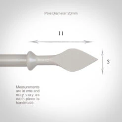 20mm Spear Finial In Clay -CURTAINS accessories Sale 624cl 13