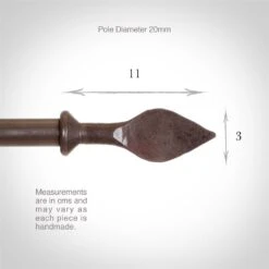 20mm Spear Finial In Polished -CURTAINS accessories Sale 624po 3