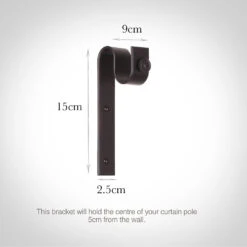 25mm Chapel Standard Bracket In Matt Black 6 25mm Chapel Standard Bracket In Matt Black -CURTAINS accessories Sale 6251mb 13