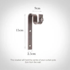 25mm Chapel Standard Bracket In Polished -CURTAINS accessories Sale 6251po 13