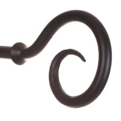 20mm Bishop's Crook Finial In Matt Black -CURTAINS accessories Sale 625mb 2