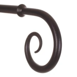 20mm Crook Finial In Matt Black -CURTAINS accessories Sale 626mb 2