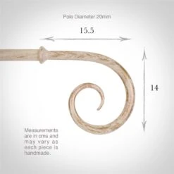 20mm Crook Finial In Old Ivory -CURTAINS accessories Sale 626oi 3