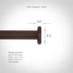 12mm Button Finial In Beeswax -CURTAINS accessories Sale 628bw 3