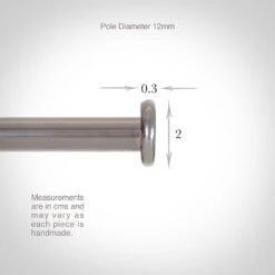 12mm Button Finial In Mercury -CURTAINS accessories Sale 628me 13