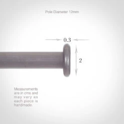 12mm Button Finial In Polished -CURTAINS accessories Sale 628po 13