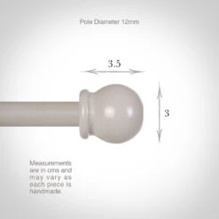 12mm Cannonball Finial In Clay -CURTAINS accessories Sale 629cl 13