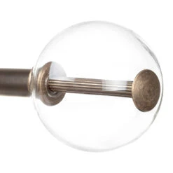 19mm Clear Glass Ball Finial In Antique Brass -CURTAINS accessories Sale 6301AB 20