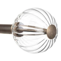 19mm Fluted Glass Ball Finial In Antique Brass -CURTAINS accessories Sale 6302AB 20