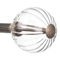 19mm Fluted Glass Ball Finial In Antique Brass -CURTAINS accessories Sale 6302AB 21