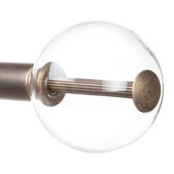 25mm Clear Glass Ball Finial In Antique Brass -CURTAINS accessories Sale 6303AB 20