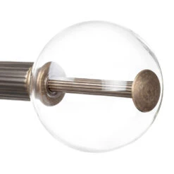25mm Clear Glass Ball Finial In Antique Brass -CURTAINS accessories Sale 6303AB 21