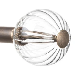 25mm Fluted Glass Ball Finial In Antique Brass -CURTAINS accessories Sale 6304AB 20