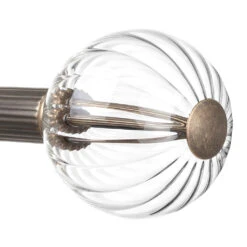 25mm Fluted Glass Ball Finial In Antique Brass -CURTAINS accessories Sale 6304AB 21