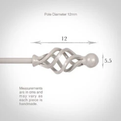 12mm Cage & Ball Finial In Clay 6 12mm Cage & Ball Finial In Clay -CURTAINS accessories Sale 630cl 13