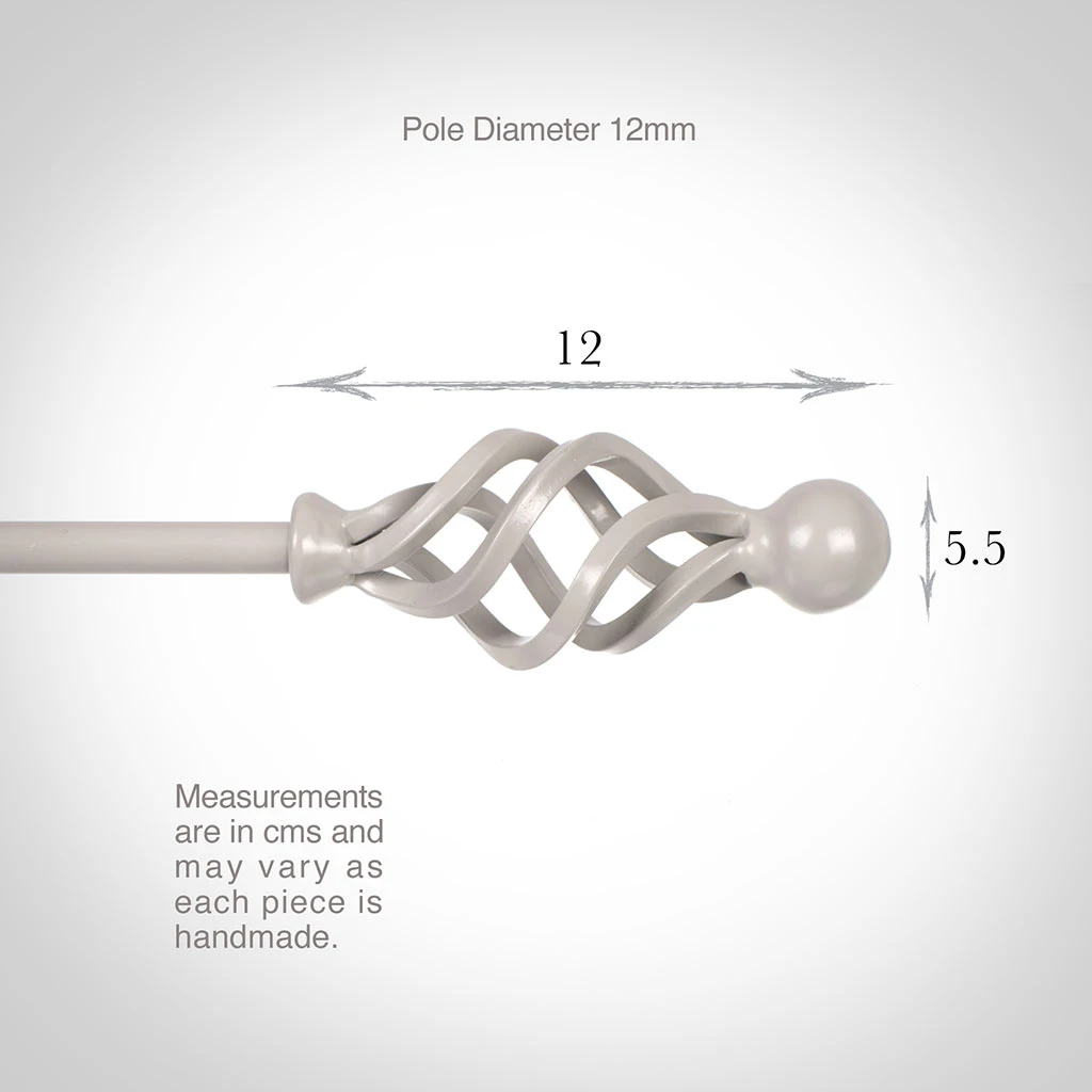 12mm Cage & Ball Finial In Clay 3 12mm Cage & Ball Finial In Clay - Image 3
