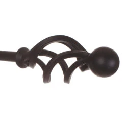 12mm Cage & Ball Finial In Matt Black -CURTAINS accessories Sale 630mb 20