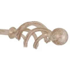 12mm Cage & Ball Finial In Old Ivory -CURTAINS accessories Sale 630oi 2