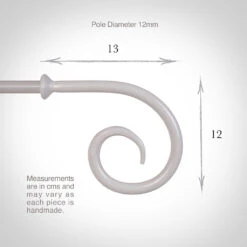 12mm Crook Finial In Clay -CURTAINS accessories Sale 633cl 13