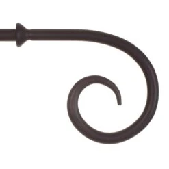 12mm Crook Finial In Matt Black