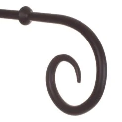 12mm Crook Finial In Matt Black -CURTAINS accessories Sale 633mb 2