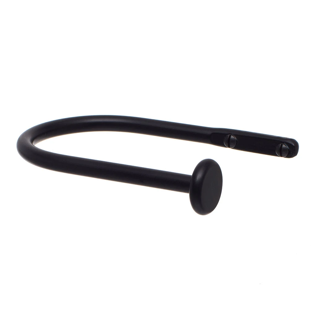 Small Button Holdback In Matt Black 1 Small Button Holdback In Matt Black