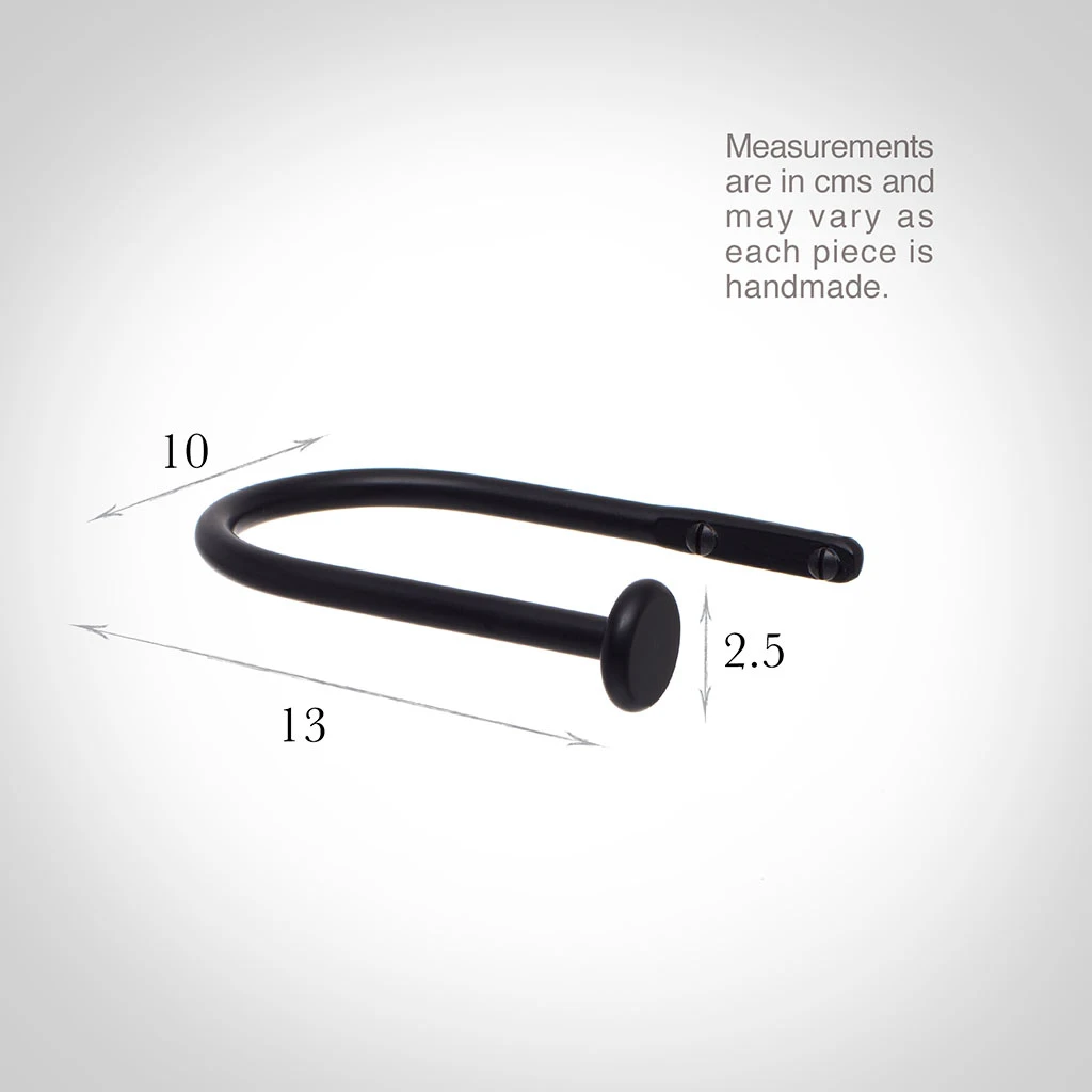 Small Button Holdback In Matt Black 3 Small Button Holdback In Matt Black - Image 3