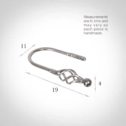 Small Cage & Ball Holdback In Mercury -CURTAINS accessories Sale 637ccme 13