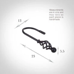 Large Cage & Ball Holdback In Matt Black -CURTAINS accessories Sale 637cmb 13