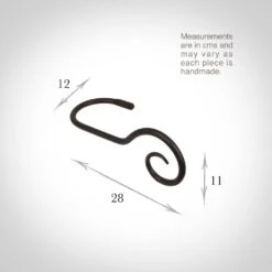 Large Bishop's Crook Holdback (Right Side) In Beeswax -CURTAINS accessories Sale 637fbw 13