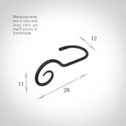 Large Bishop's Crook Holdback (Left Side) In Beeswax -CURTAINS accessories Sale 637flbw 13