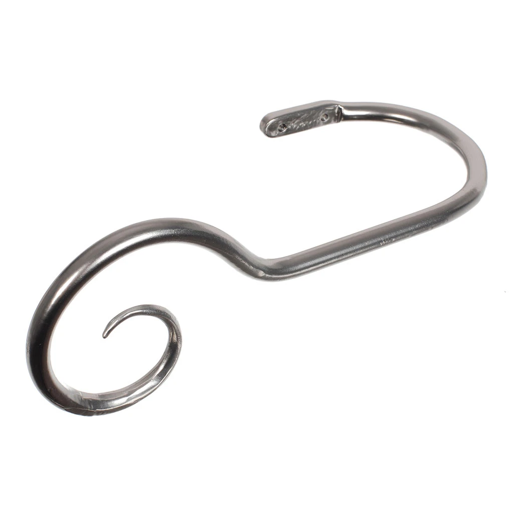 Large Bishop's Crook Holdback (Left Side) In Mercury 1 Large Bishop's Crook Holdback (Left Side) In Mercury