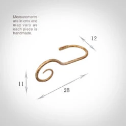 Large Bishop's Crook Holdback (Left Side) In Old Ivory 5 Large Bishop's Crook Holdback (Left Side) In Old Ivory -CURTAINS accessories Sale 637floi 13