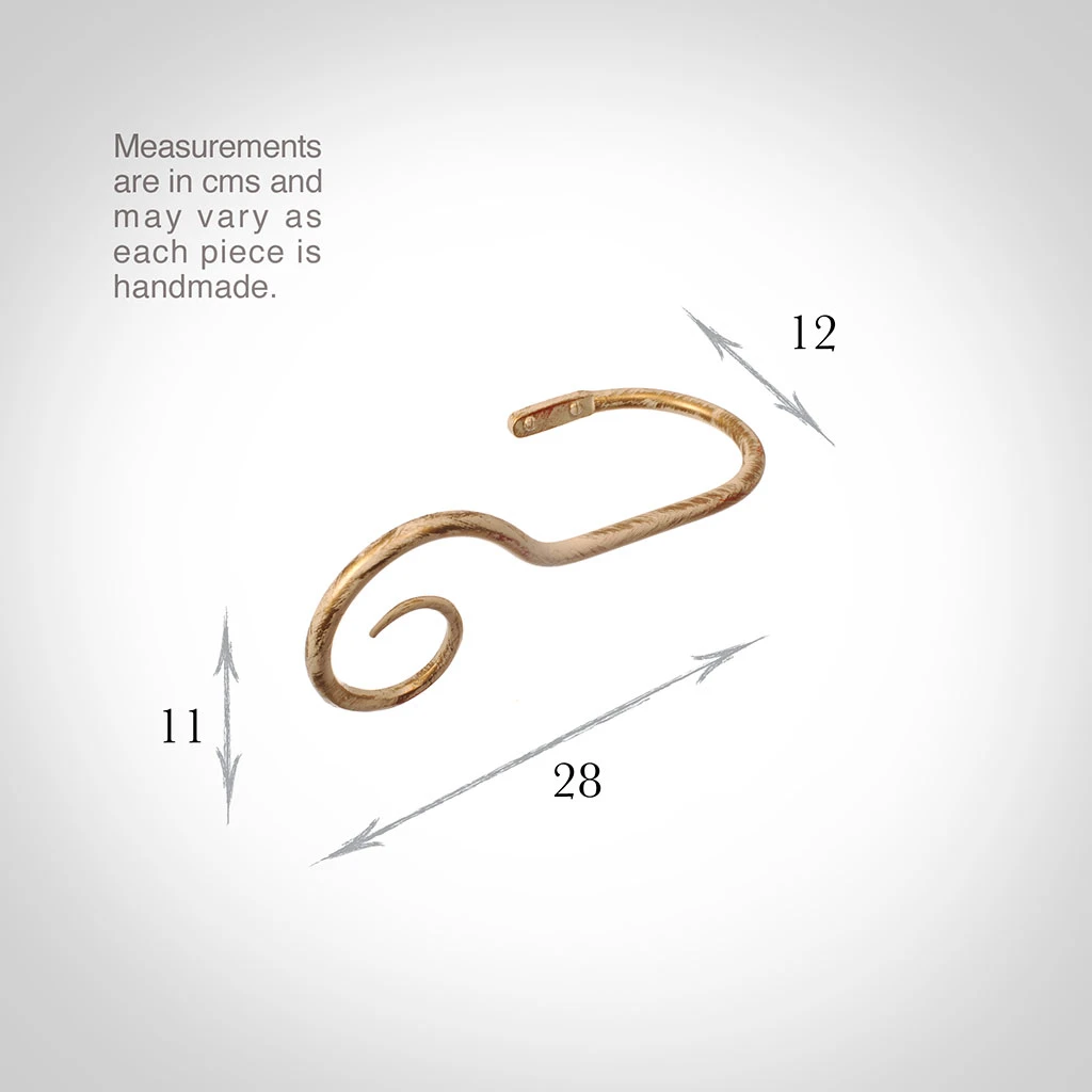 Large Bishop's Crook Holdback (Left Side) In Old Ivory 3 Large Bishop's Crook Holdback (Left Side) In Old Ivory - Image 3