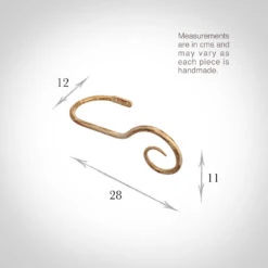 Large Bishop's Crook Holdback (Right Side) In Old Ivory -CURTAINS accessories Sale 637foi 13